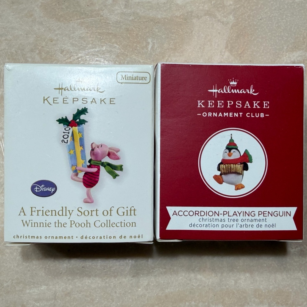 Set of 2 Miniature Hallmark Keepsake Ornaments